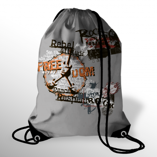 Мешок-рюкзак "Свободный рок" 35*40см, школьный, спортивный мешок