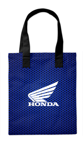Шоппер Honda соты на синем 35*40см сумка повседневная  - простая, но удобная